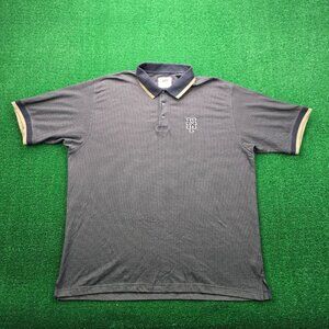 New York Mets Polo Shirt Mens 2XL Gray‎ Short Sleeve Vintage Lee MLB Baseball